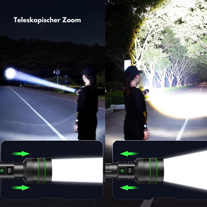 LED-Taschenlampe - Zoombar 3 KM - Extrem hell