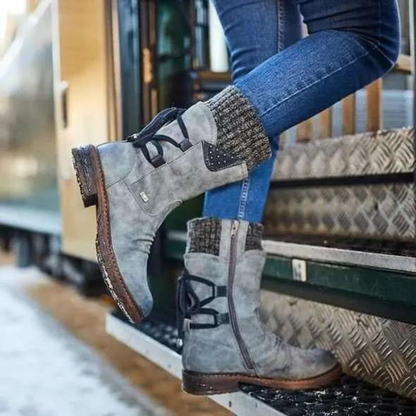 Hohe Winterstiefel für Frauen - wasserdicht - gepolstert