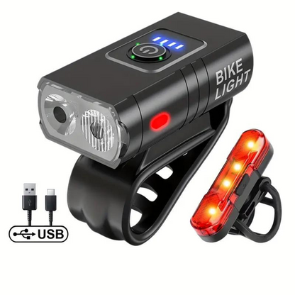 LED-Fahrradlicht - 1000 & 500 Lumen - USB wiederaufladbar