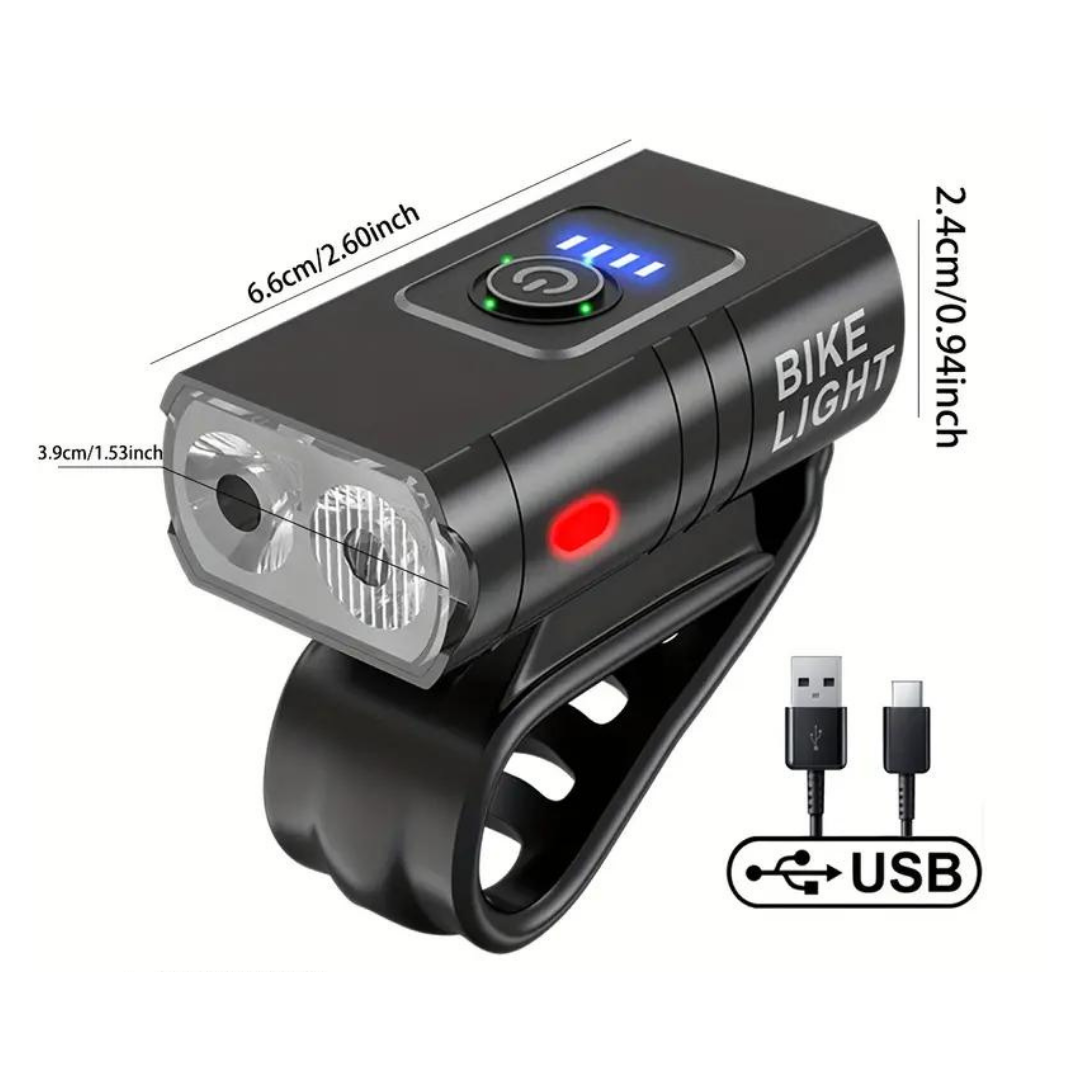 LED-Fahrradlicht - 1000 & 500 Lumen - USB wiederaufladbar