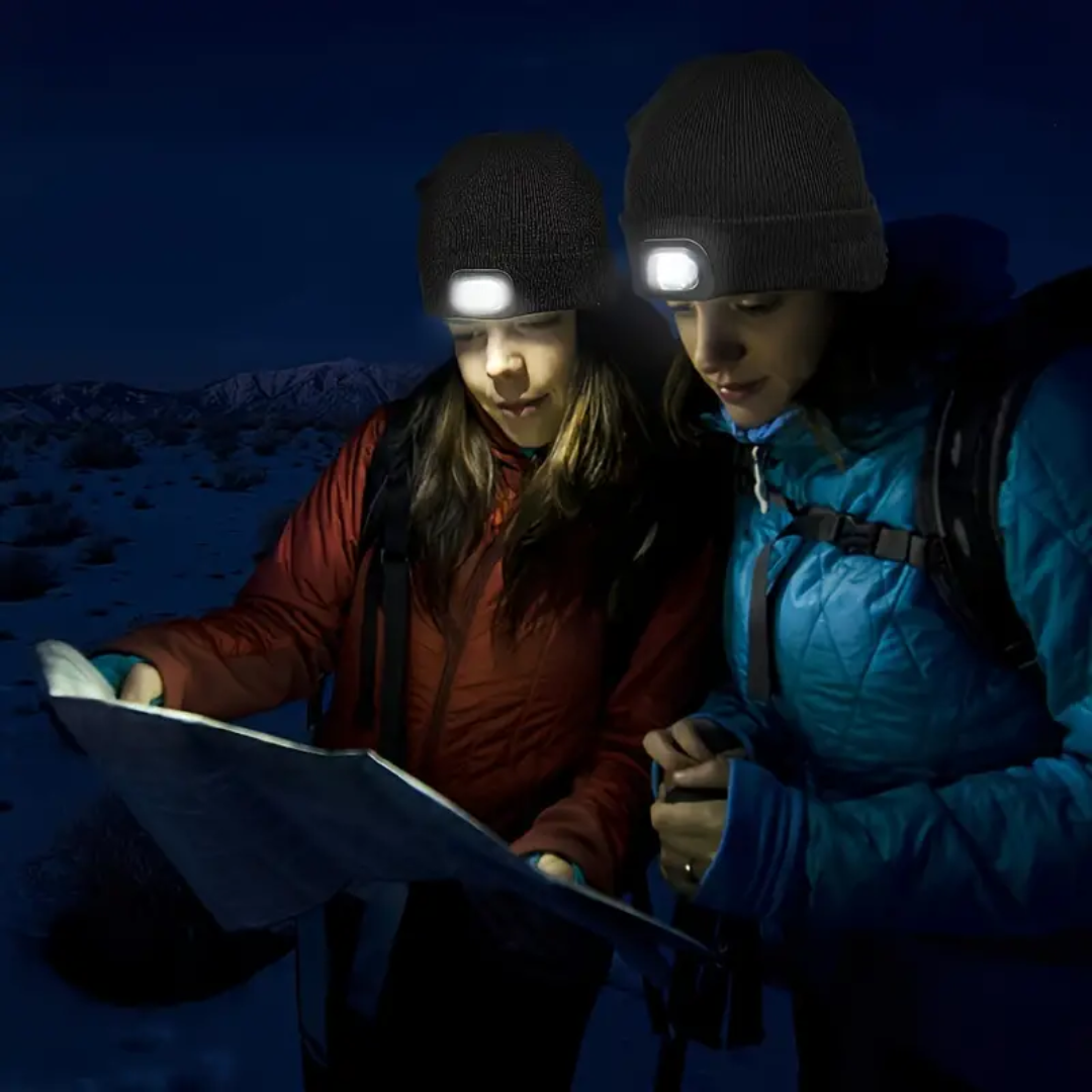 Hut mit LED-Leuchten - wiederaufladbar