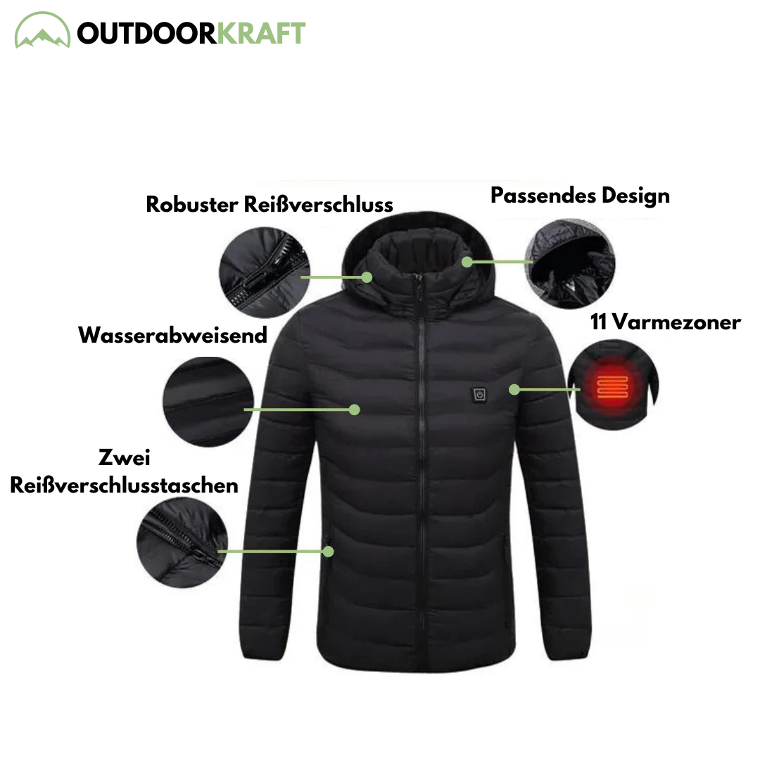 Beheizte Jacke - 11 Bereiche - Wintermantel