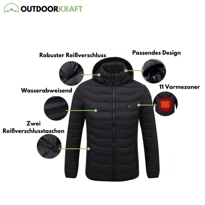 Beheizte Jacke - 11 Bereiche - Wintermantel