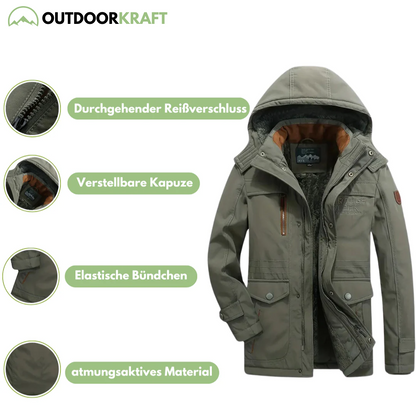 Gefütterte Outdoor-Jacke - Wasserdicht & Winddicht - Herbst & Winter