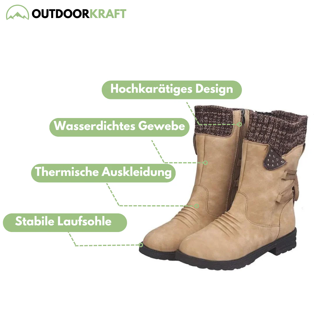 Hohe Winterstiefel für Frauen - wasserdicht - gepolstert