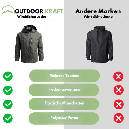 Outdoor-Jacke - Leicht - mit Kapuze