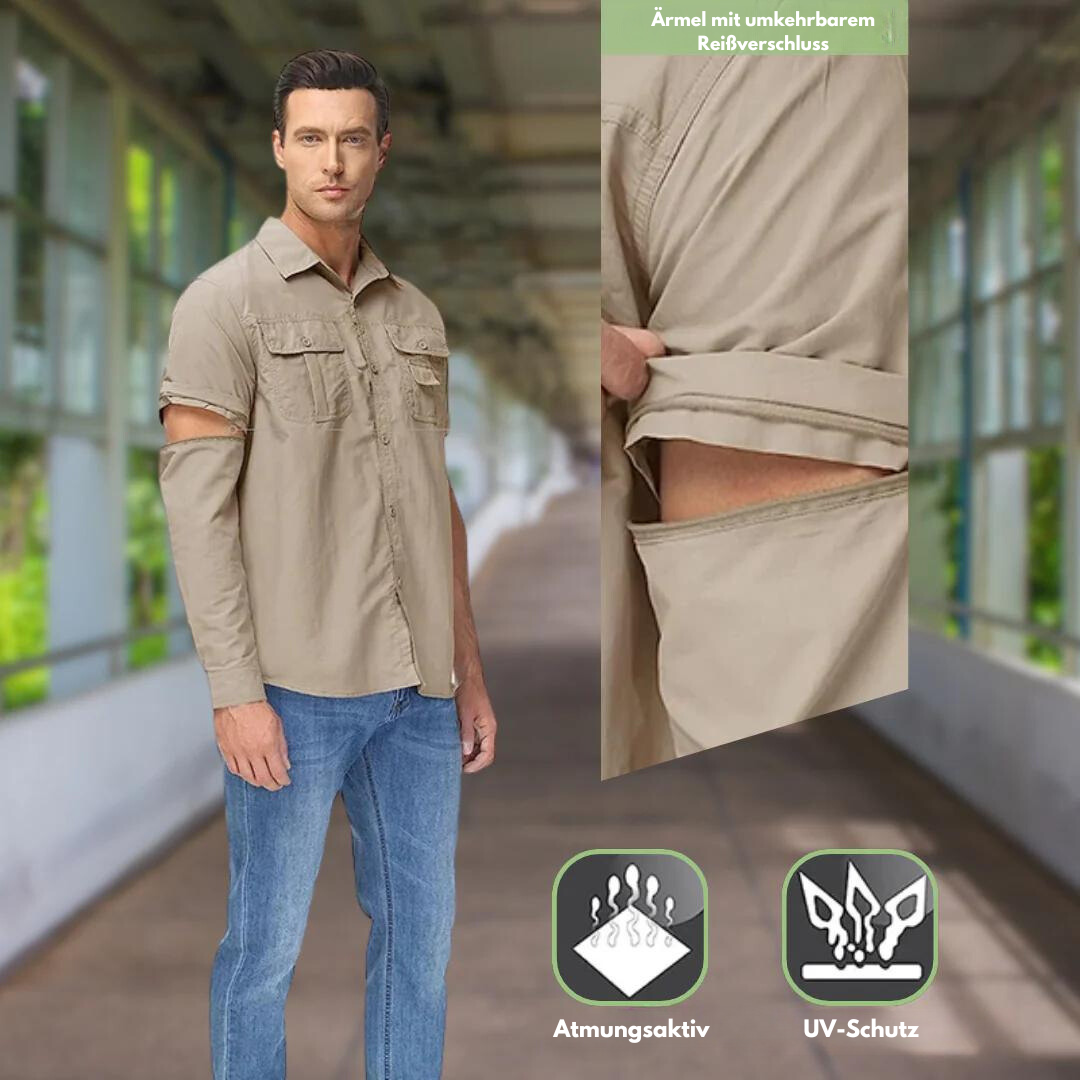 Outdoor Kraft Shirt - Ärmel mit Reißverschluss