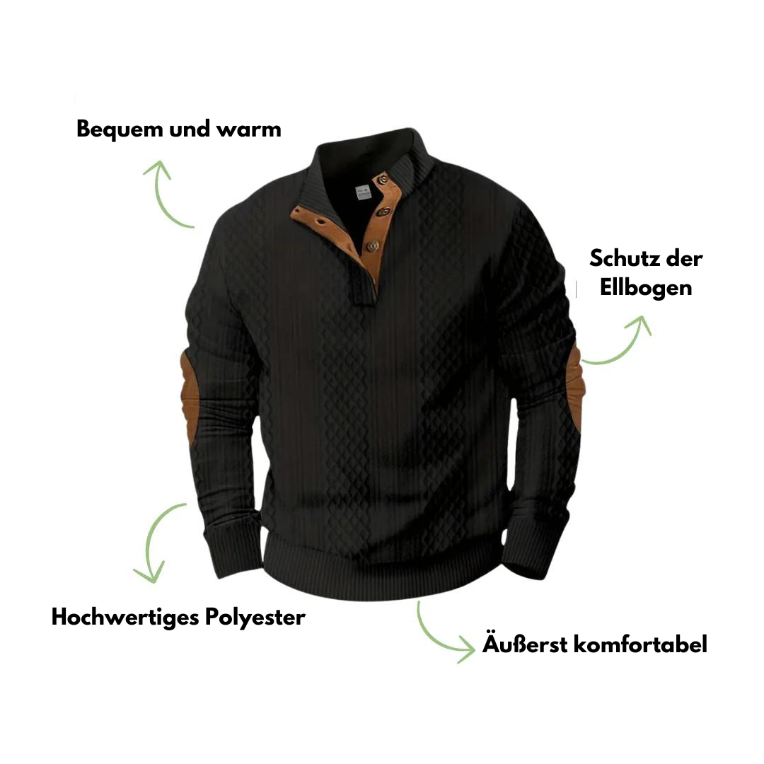 Outdoor-Strickpullover mit Patches