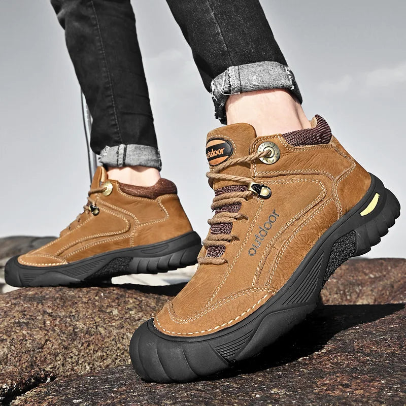 Outdoor Kraft - Outdoor PE Leder Wanderschuhe für Herren