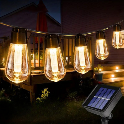 Outdoor Kraft | Solarbetriebene LED-Lichtergirlande