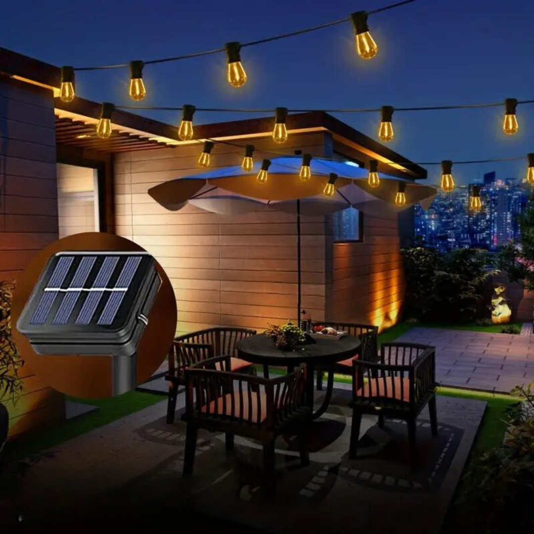 Outdoor Kraft | Solarbetriebene LED-Lichtergirlande