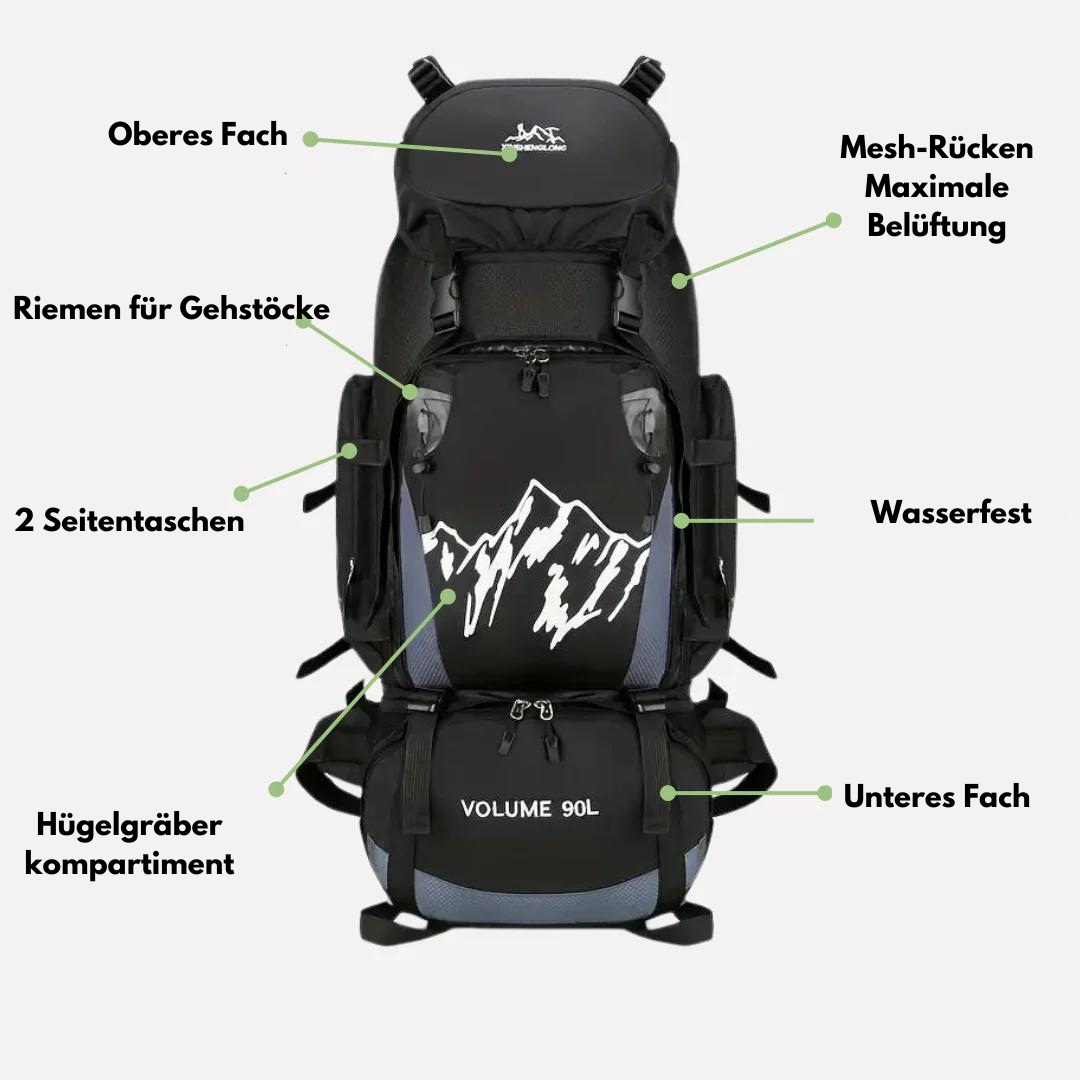 Outdoor Kraft - 90L Rucksack - Wasserdicht