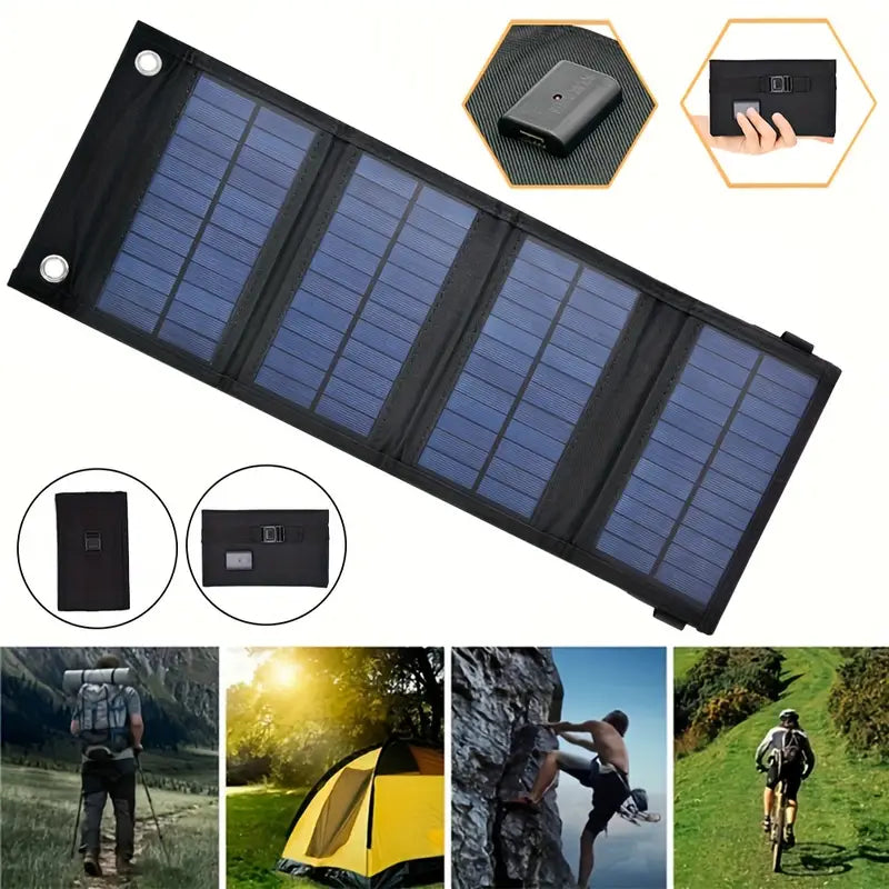 Zusammenklappbares Solarpanel - 1 USB-Anschluss